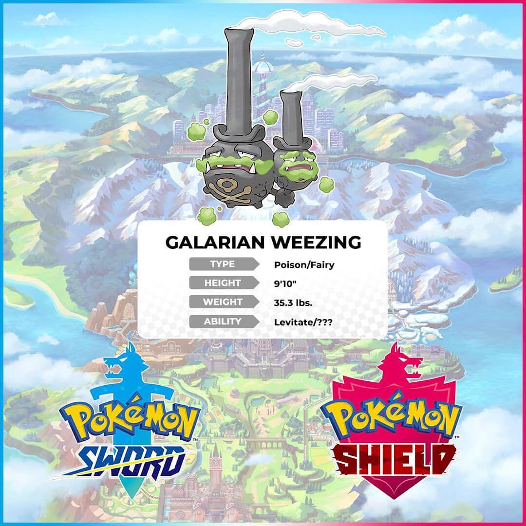 Pokémonさんのインスタグラム写真 - (PokémonInstagram)「🚨 New Pokémon Discovered! 🚨  Swipe ➡️ to learn more about Galarian Weezing, Galarian Zigzagoon, Galarian Linoone, Obstagoon and Morpeko!  Which of these Pokémon are you most excited to meet in #PokemonSwordShield? ⚔️🛡️」8月7日 23時49分 - pokemon