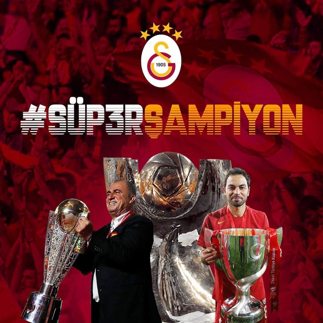 ガラタサライSKさんのインスタグラム写真 - (ガラタサライSKInstagram)「Önce şampiyon... 🏆  Sonra çifte şampiyon... 🏆🏆 Şimdi #Süp3rŞampiyon! 🏆🏆🏆」8月8日 5時38分 - galatasaray