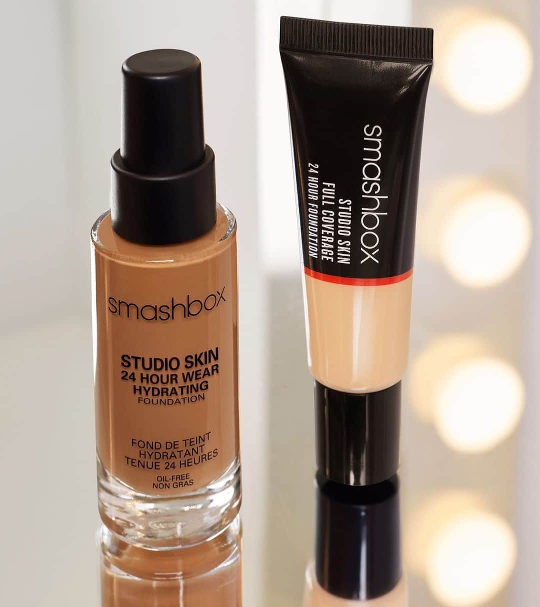 Smashboxのインスタグラム：「Choices. You have them.👇 ⠀⠀⠀⠀⠀⠀⠀⠀⠀ Studio Skin Foundation  Gives you medium to full coverage that’s buildable. Start with a little, add more if you need. ✌️ ⠀⠀⠀⠀⠀⠀⠀⠀⠀ New Studio Skin Full Coverage Foundation  Gives you full coverage with a lightweight feel. 🙌 ⠀⠀⠀⠀⠀⠀⠀⠀⠀ Which one will you choose? Tell us below 👇」