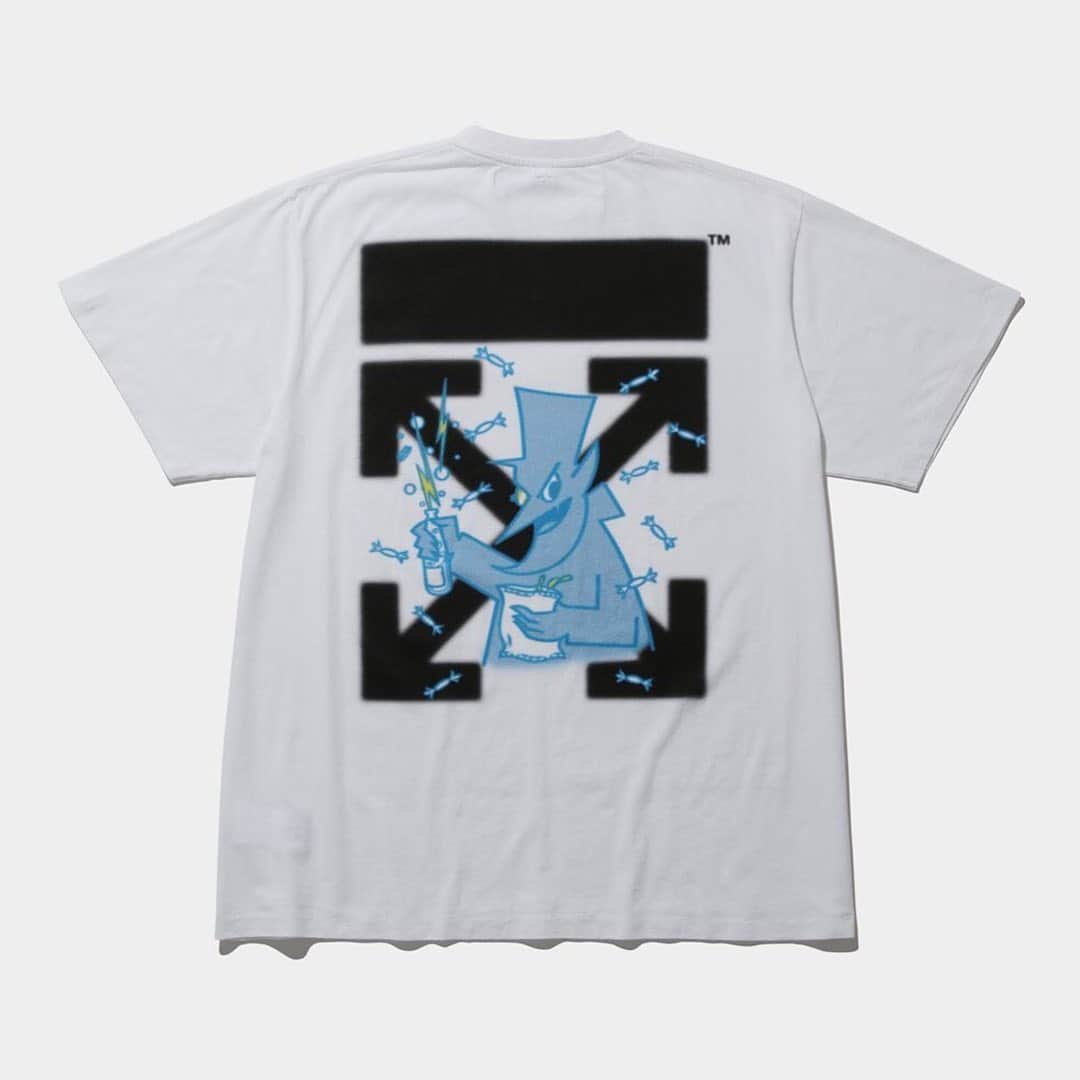 HYPEBEASTさんのインスタグラム写真 - (HYPEBEASTInstagram)「@hypebeaststyle: @fujiwarahiroshi's fragment design and @virgilabloh's @off____white labels have edited their collaborative T-shirts, somewhat. The “Cereal” tees now sport a stylized blue cartoon character atop the rear logo to drive home the breakfast theme, matching the orange box.⁠ Both the black and white iterations will hit @theconveni’s web store and Ginza outpost on August 10 for approximately $410 USD.⁠⠀ Photo: THE CONVENI」8月8日 11時07分 - hypebeast