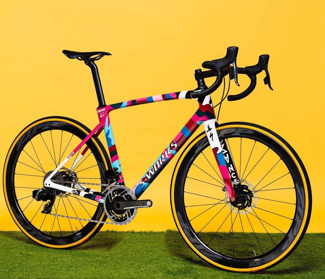Zipp Speed Weaponryさんのインスタグラム写真 - (Zipp Speed WeaponryInstagram)「The auction is live for this bike benefitting @worldbicyclerelief. Check out this fully customized  @iamspecialized Roubaix with @SRAMRoad and #ZippSpeed. #powerofbicycles! (link: https://bit.ly/2YOBy75)」8月8日 23時07分 - zippspeed