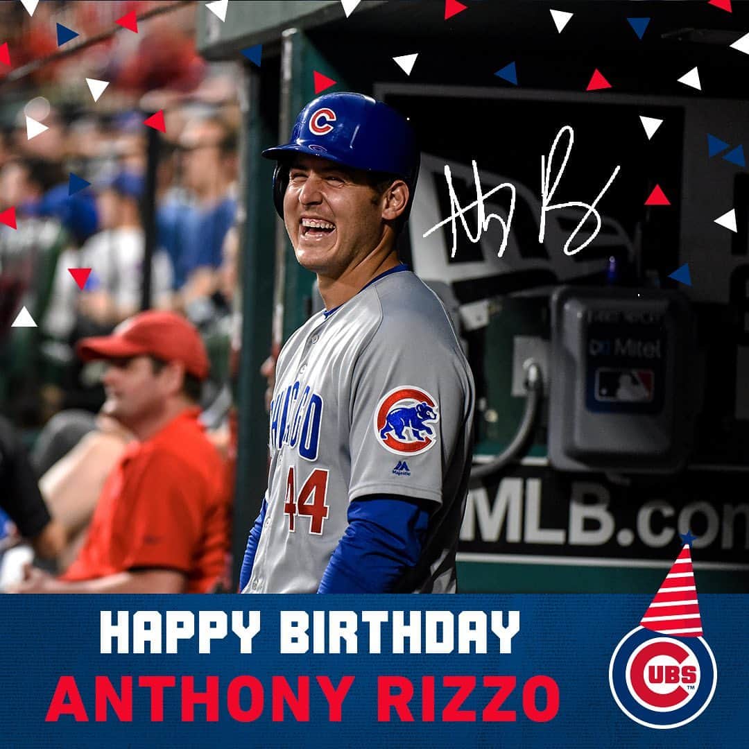 シカゴ・カブスさんのインスタグラム写真 - (シカゴ・カブスInstagram)「Wishing a happy 30th birthday to @arizz_44! Thank you for all that you do! #TeamRizzo #EverybodyIn」8月8日 22時13分 - cubs