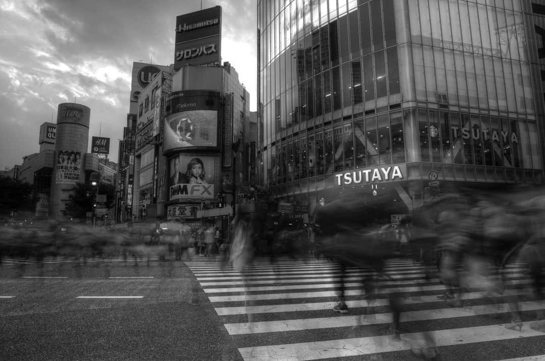 sioneのインスタグラム：「たまーに自分のFlickr見返すんだけど、ストリート撮ってた時の仲良くしてたホームレスのおっちゃんとか歌舞伎町絡みのやーさんとか元気してるかな？とか気になる。今またストリート撮りたいとは思わんけど、その時くらいの熱量で写真撮りたいなぁ。  #渋谷 #bw #monochrome #street #japan #日本」