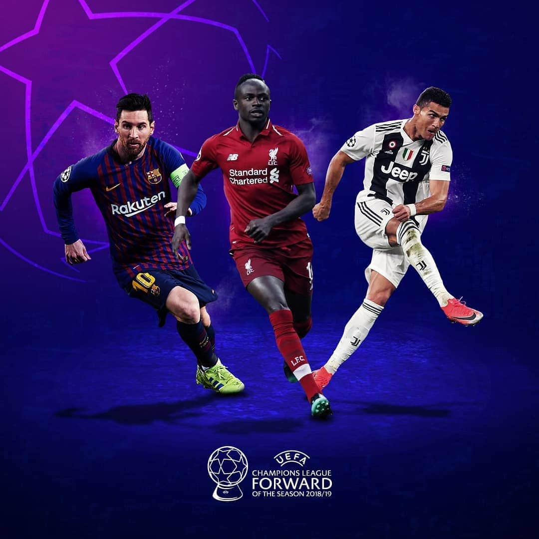 UEFAチャンピオンズリーグさんのインスタグラム写真 - (UEFAチャンピオンズリーグInstagram)「⚽ NOMINEES: 2018/19 #UCL Forward of the Season ⚽ ⁣ ⁣ ⭐️ @leomessi⁣ ⭐️ @sadiomaneofficiel⁣ ⭐️ @cristiano ⁣ ⁣ 🗓️ #UEFAawards winners announced at the #UCLdraw, 29 August 🏆」8月8日 22時40分 - championsleague