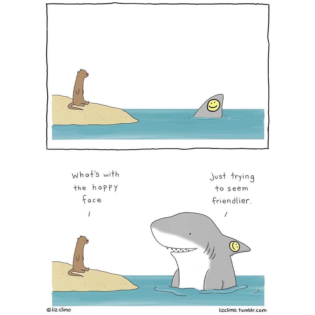 9GAGさんのインスタグラム写真 - (9GAGInstagram)「Some harmless sharks to cheer you up:) | Follow @doodles - By @lizclimo - #doodles #9gag #comics #illustrations」8月8日 14時10分 - 9gag
