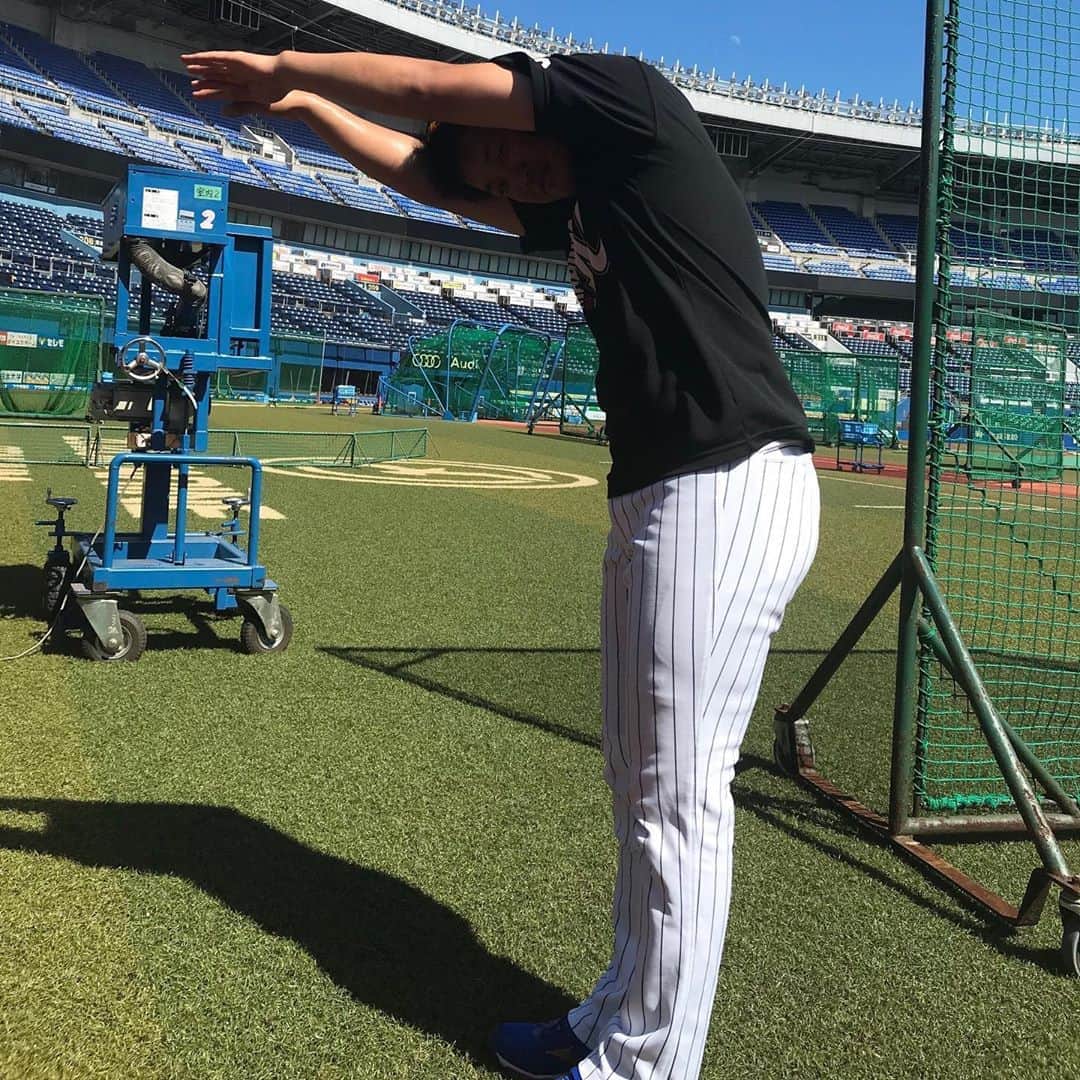 のインスタグラム：「失敗バージョン #千葉ロッテマリーンズ #chibalotte #ZOZOマリンスタジアム #柿沼友哉  #🙅‍♂️」