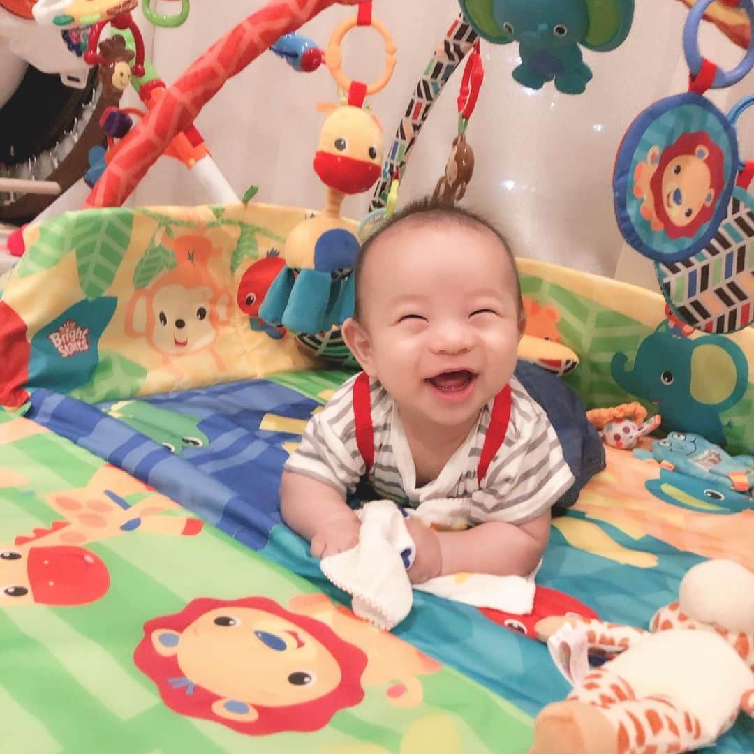 神戸蘭子さんのインスタグラム写真 - (神戸蘭子Instagram)「ニコニコちゃん😍  #生後4ヶ月  #2人目育児  #最高の笑顔 #ママライフ」8月8日 17時00分 - ranran0414