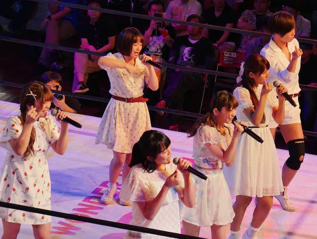 スターダム☆アイドルズのインスタグラム：「. 2019.7.24 スターダム後楽園ホール大会 『恋の3wayバトル』🎤✨ #スターダムアイドルズ」