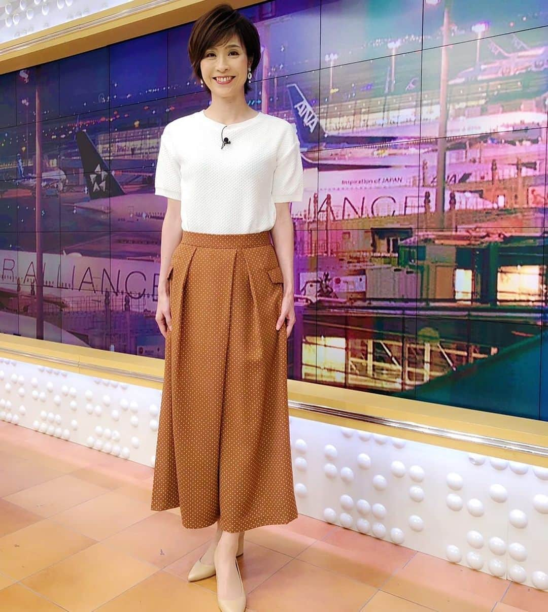 今村涼子さんのインスタグラム写真 - (今村涼子Instagram)「#衣装トップス#talbots  ボトム #RESPEC #スーパーjチャンネル  #633天気」8月8日 21時02分 - ryoko.imamu