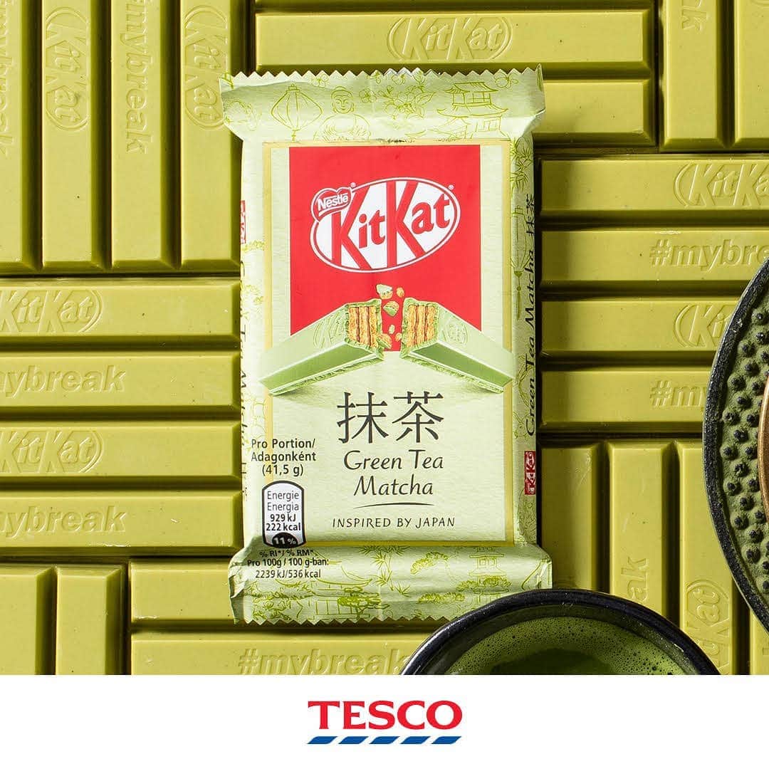 Tesco Food Officialさんのインスタグラム写真 - (Tesco Food OfficialInstagram)「#HaveAZenBreak with the new KITKAT Green Tea Matcha, a blissful blend of white chocolate and Japanese green tea - available in-store and online now.」8月8日 21時06分 - tescofood