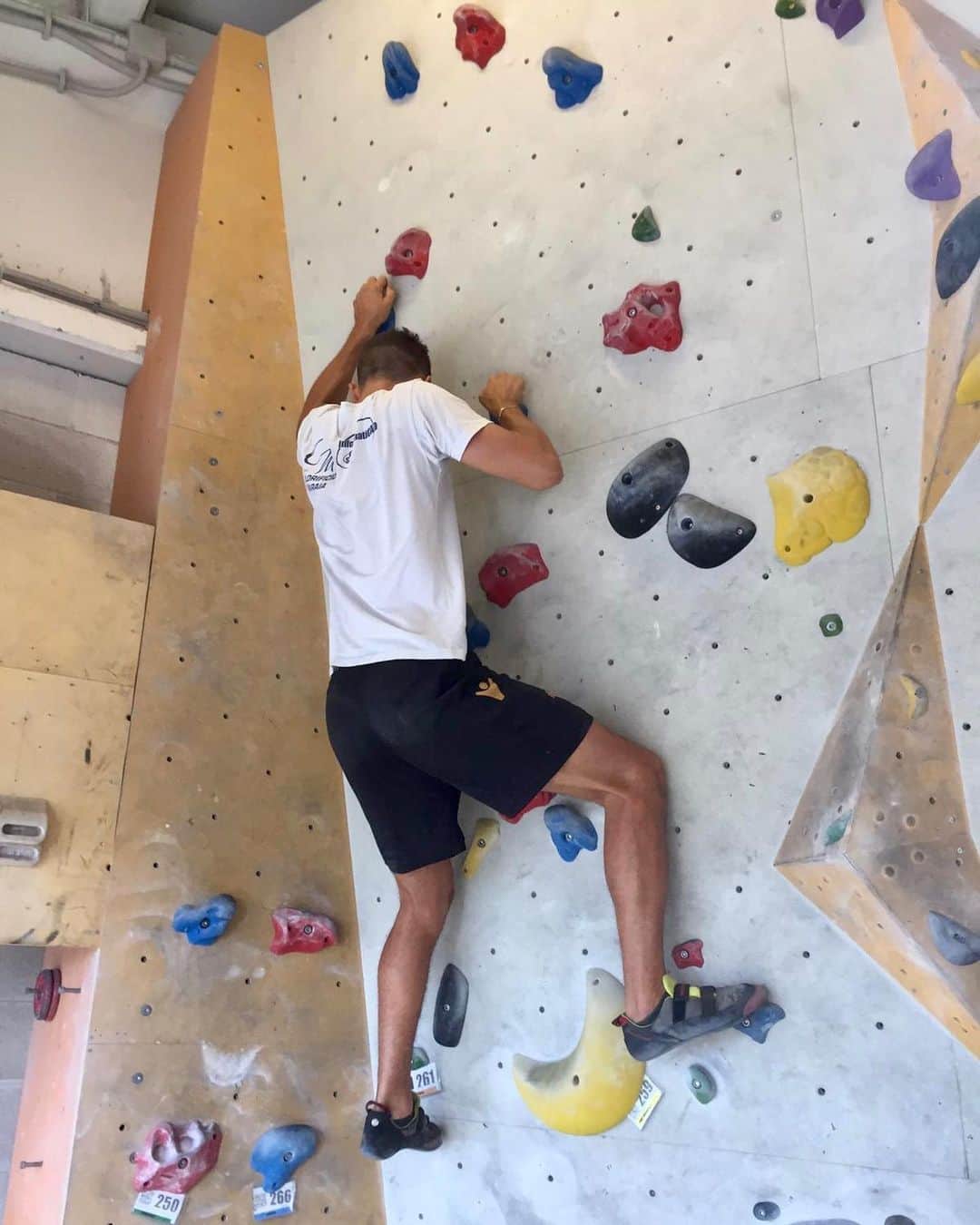 マッテオ・ビアンケッティのインスタグラム：「💪🏻🧗🏻‍♂️ #allenamentoalternativo  Grazie per la bella esperienza e per le mani distrutte🤣 @ivandalco」