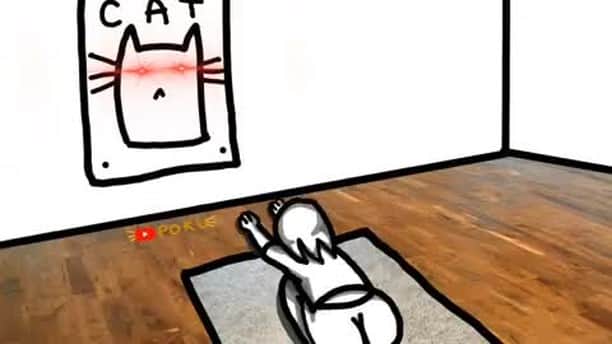 のインスタグラム：「Happy International Cat Day!!! Bow to us, peasants...⠀ ⠀ ✍🏼@pokumeowmeowmeow⠀ ⠀ #meowed #doodles #9gagmeowdle #pokumeowmeowmeow #animation #catanimation #worlddomination #internationalcatday」