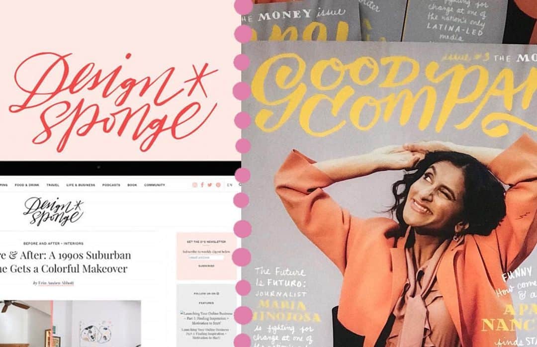 Grace Bonneyのインスタグラム：「❤️ This year I'm closing both of my businesses: Design*Sponge + Good Company. It's a bittersweet time. I sat down with my wife @turshen to talk about WHY. This will be my final podcast for a while and it's a really honest, vulnerable one. You can listen in the link above, swipe up in stories, or click “play” anywhere you subscribe to Good Company (iTunes, Stitcher, etc.) A huge shout out to @kellikehler @alliemisch @mccalmanco and @leavesandletterforms who made working on Good Company a complete honor - and an equally huge thank you to the amazing team of writers and artists who contributed to the first three issues. Grab those issues now while you can! ♥️」