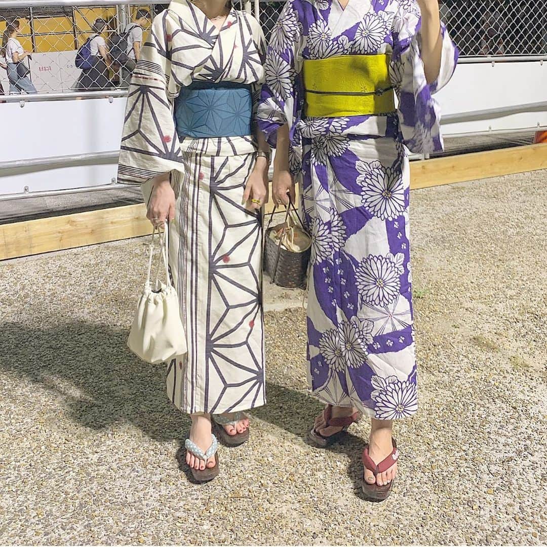 ukapiのインスタグラム：「. . 今年初#浴衣 の#花火大会 . もう夏が終わっちゃう気がして、 やだなぁ👘 . . #琵琶湖花火大会#創美苑」