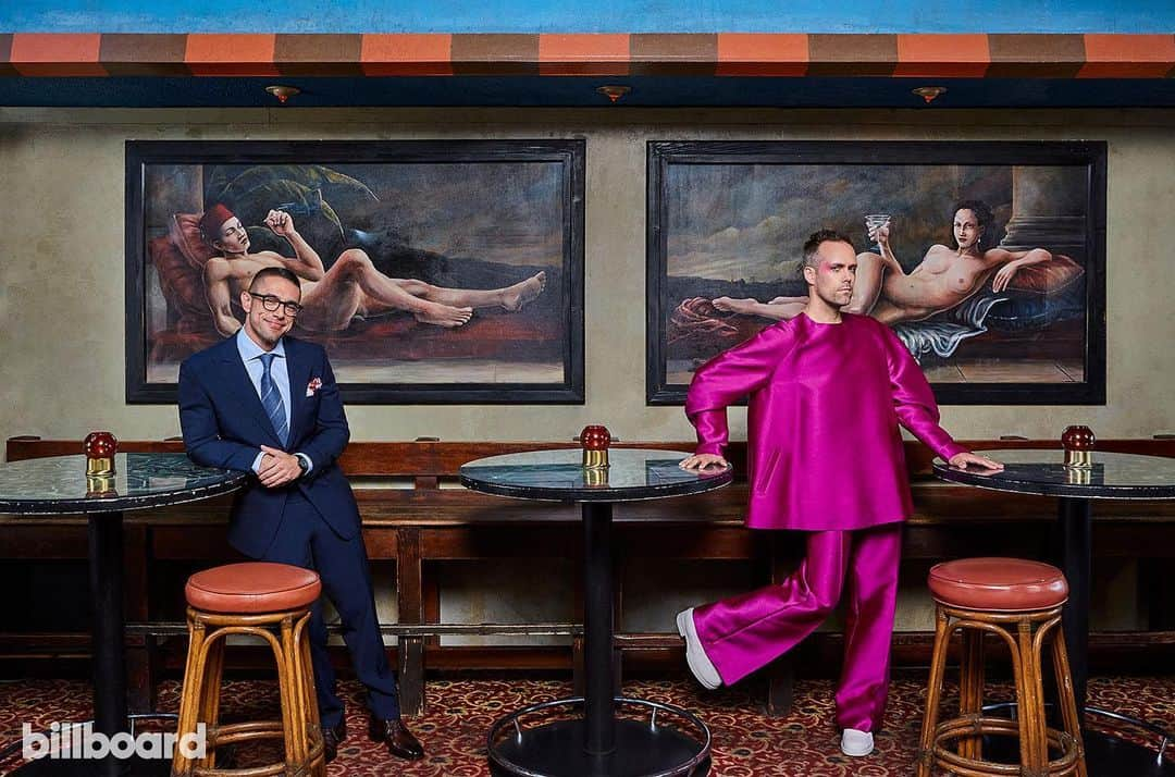 ジャスティン・トランターさんのインスタグラム写真 - (ジャスティン・トランターInstagram)「When you and your lawyer of 10 years are both queer as fuck in very different ways and have to slay a photo shoot at 9am at Akbar for @billboard ‘s first annual #pridelisthonorees issue! I’m beyond honored to be a part of this magical list! Congrats to all the other honorees. My outfit is @palomospain , hair is @newcaliforniabarbershop and my stunning makeup is by my sister @moidariandarling xoxo」8月9日 1時40分 - tranterjustin