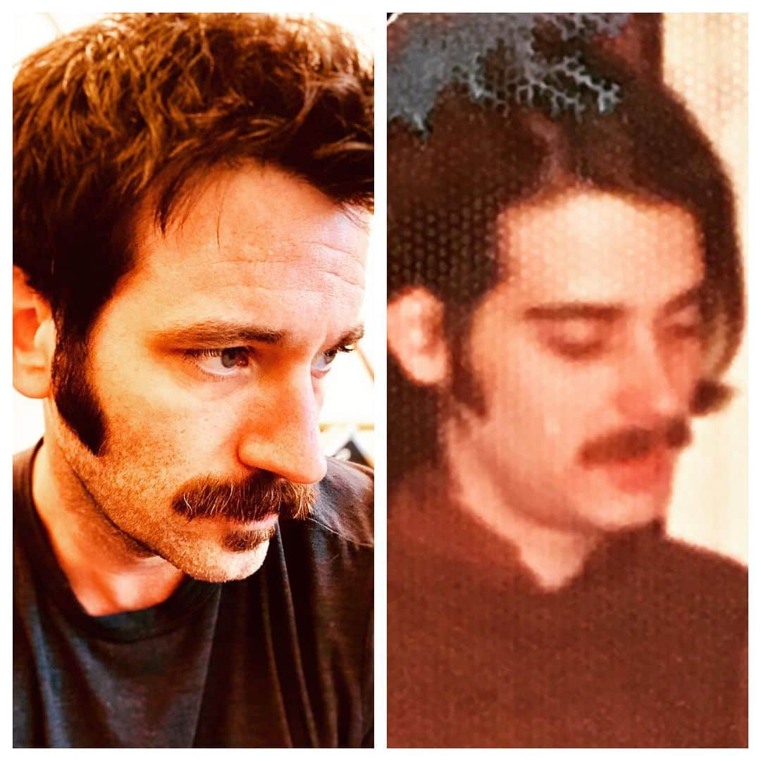 コリン・ドネルのインスタグラム：「Me and My Pops #tbt #likefatherlikeson #1973 #AlmostFamous #Mustache」