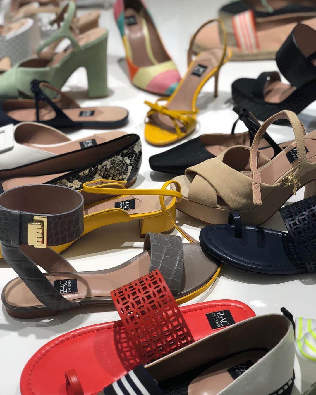 ザックポーゼンさんのインスタグラム写真 - (ザックポーゼンInstagram)「Super excited visit the New @zaczacposen #zaczacposen #shoe line in the showroom, and they are 🔥 @titan.shoes 🥿👠👡👟 stay tuned!!」8月9日 2時25分 - zacposen