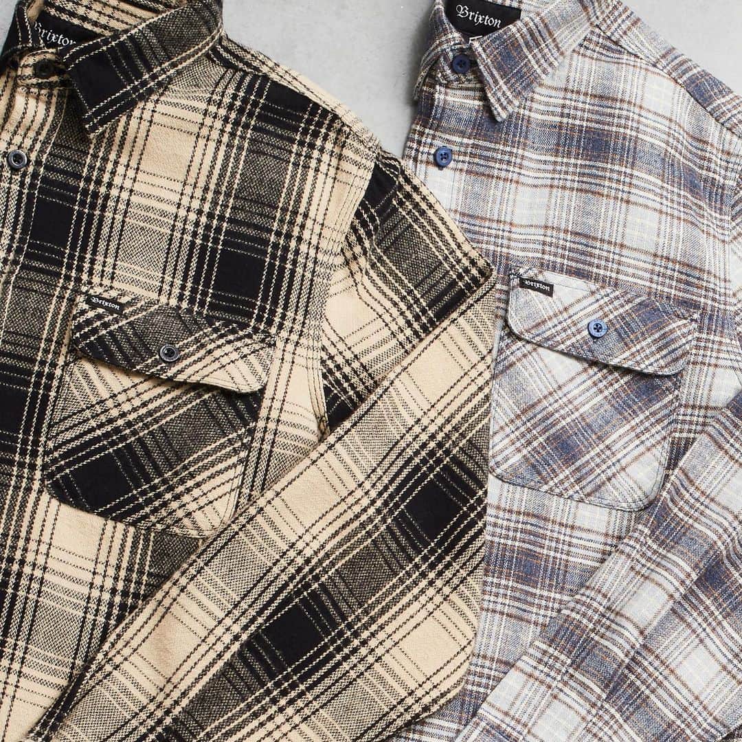 のインスタグラム：「The ‘Bowery‘ Flannel, a Brixton staple for 10 years.  New colors now available in our Fall Collection. #doneproper  #brxtn #brixton」
