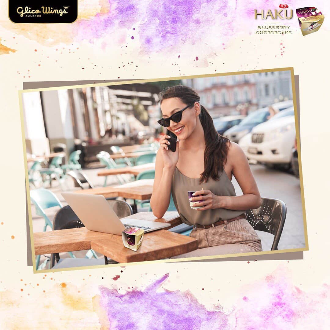 Glico Wingsさんのインスタグラム写真 - (Glico WingsInstagram)「Don’t forget to celebrate small things in your daily life, cause you're worth in every way. And cheers with our HAKU Blueberry Cheesecake to get the merrier. #HAKUBlueberryCheesecakeCup #Serunya4Lapis」8月9日 16時20分 - glico.wings