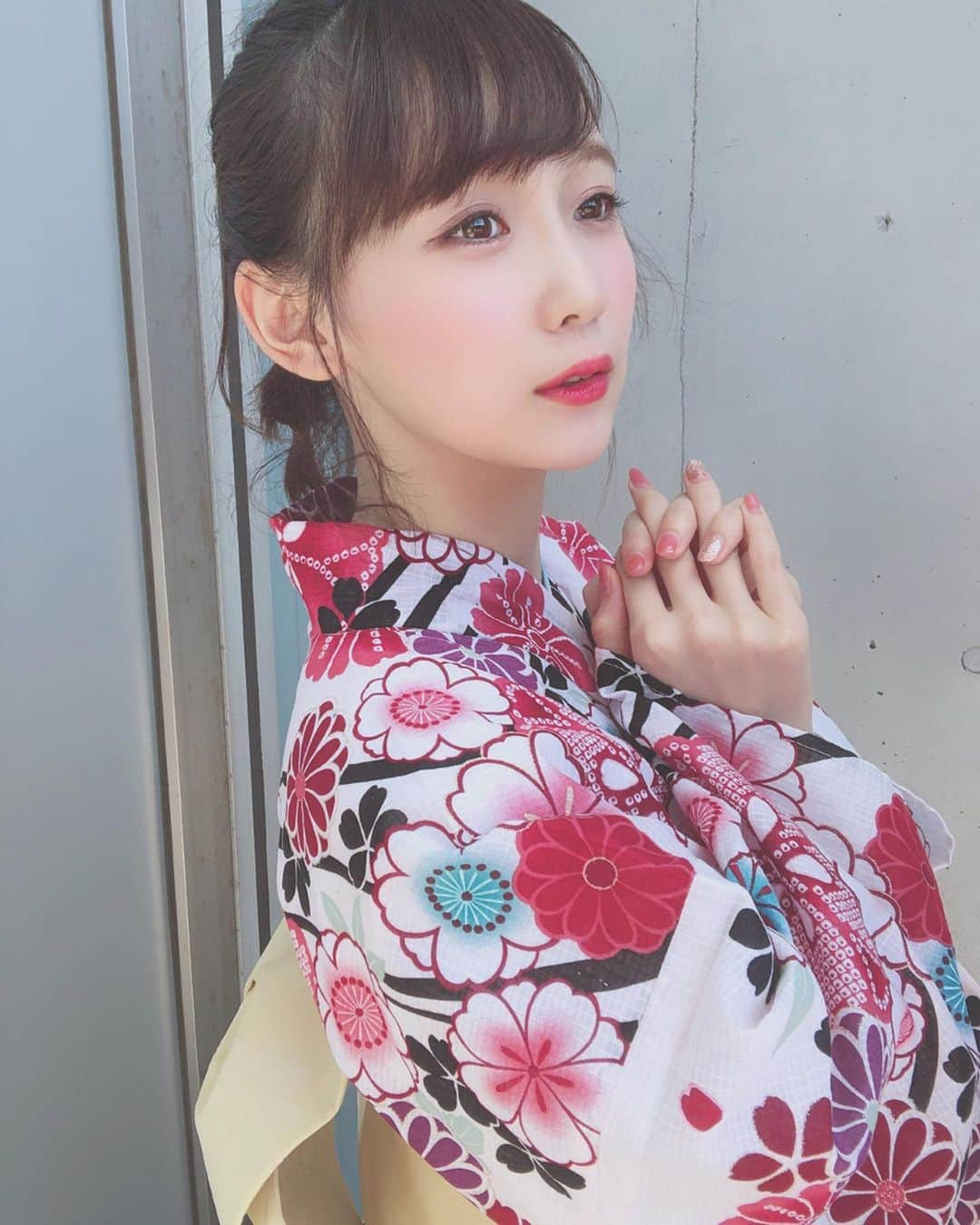 大段舞依さんのインスタグラム写真 - (大段舞依Instagram)「﻿ ﻿ 🥺💓﻿ ﻿ ﻿ #2019倍 #握手会 #浴衣﻿ #浴衣ヘア #浴衣ヘアアレンジ #エビ﻿ #ポニーテール﻿ ﻿ ﻿」8月9日 17時18分 - maichi_1004