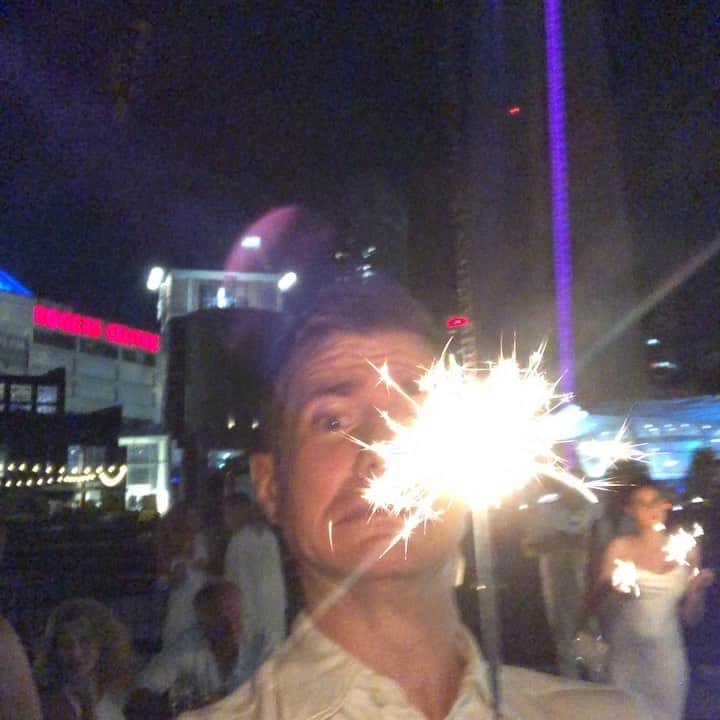 ジェフリー・バトルのインスタグラム：「Me, when sparklers are too close to my face! #debto2019 #aboutlastnight #summer2019 #summerparty #torontonightlife」