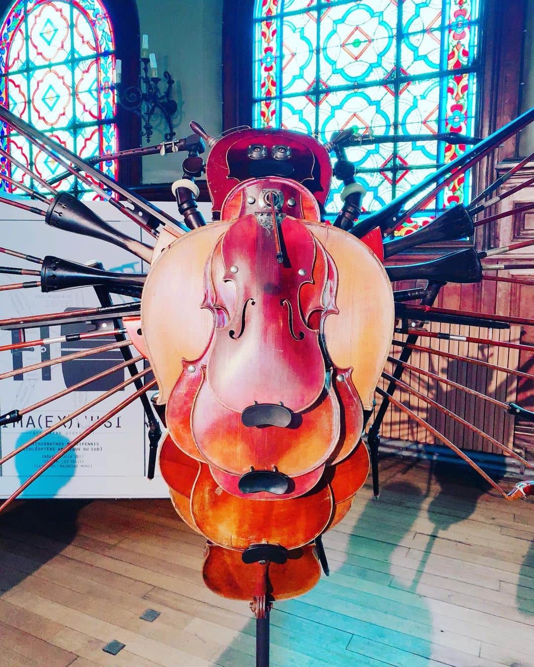 NAOMIさんのインスタグラム写真 - (NAOMIInstagram)「素晴らしいかった❣️ Parisにて。  古楽器で作った 動く虫アート展へ。  #動く虫アート #古い楽器を使って #animemusica  #art @paris  @super_france」8月9日 11時50分 - naominakano703