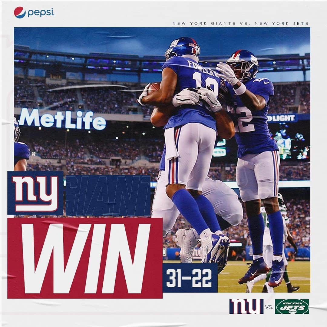 New York Giantsさんのインスタグラム写真 - (New York GiantsInstagram)「Defended our turf #NYJvsNYG」8月9日 12時02分 - nygiants