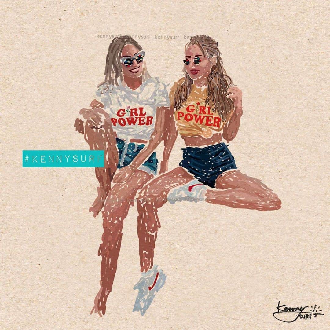 のインスタグラム：「#描いてみたシリーズ 🎨 @kennysurf #twins」