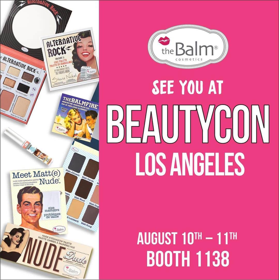 the Balmさんのインスタグラム写真 - (the BalmInstagram)「Excited to see you at @beautycon tomorrow! 🤭✨💕 BOOTH # 1138 🛍  #theBalmers #BeautyconLA」8月10日 3時10分 - thebalm