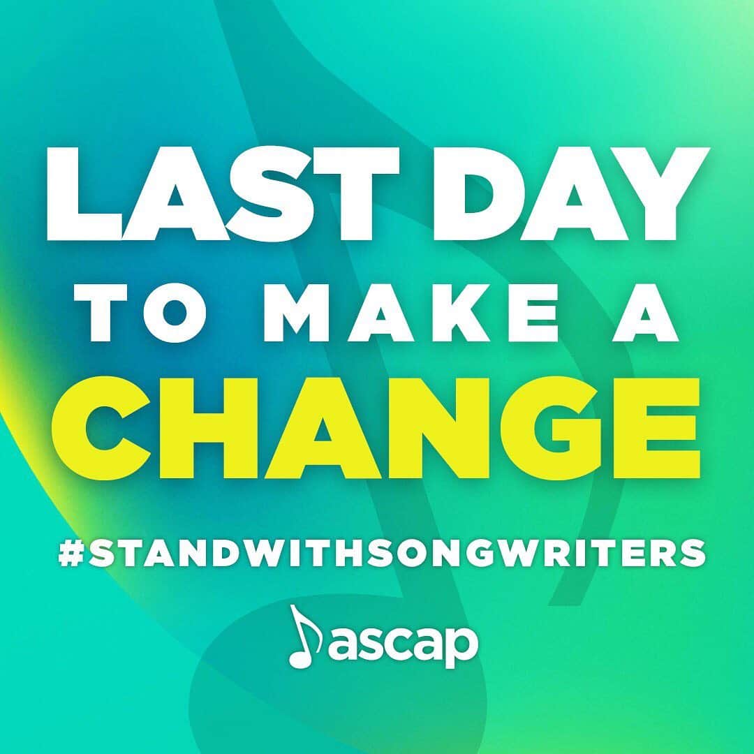 ASCAPさんのインスタグラム写真 - (ASCAPInstagram)「LAST DAY! Tell the Department of Justice to modernize music licensing. Help us secure a brighter future & sign our letter at the LINK IN OUR BIO! #StandWithSongwriters」8月10日 1時38分 - ascap