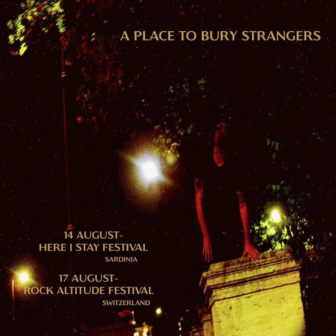 A Place to Bury Strangersのインスタグラム：「HEADING BACK TO EUROPE NEXT WEEK! BE SURE TO CATCH US HOWLIN’ AT: 8/14 @hereistayofficial +  8/17 @rockaltitude  OWWWWWWWRRRR OW OW OWWWWWRRRR #beastman #fullmoon #sardinia #switzerland」