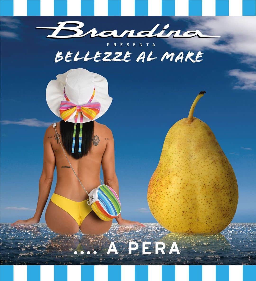 のインスタグラム：「BRANDINA celebra la sensualità femminile con le fotografie di Marco Morosini dei fondoschiena di donne di ogni tipo.  invia la foto migliore del tuo lato B con la borsa Brandina a: bellezzealmare@brandinatheoriginal.it.  I lati B più originali verranno selezionati per il futuro Casting Bellezze al Mare.  #brandinatheoriginal #brandina #bellezzealmare #latob @marco.morosini」