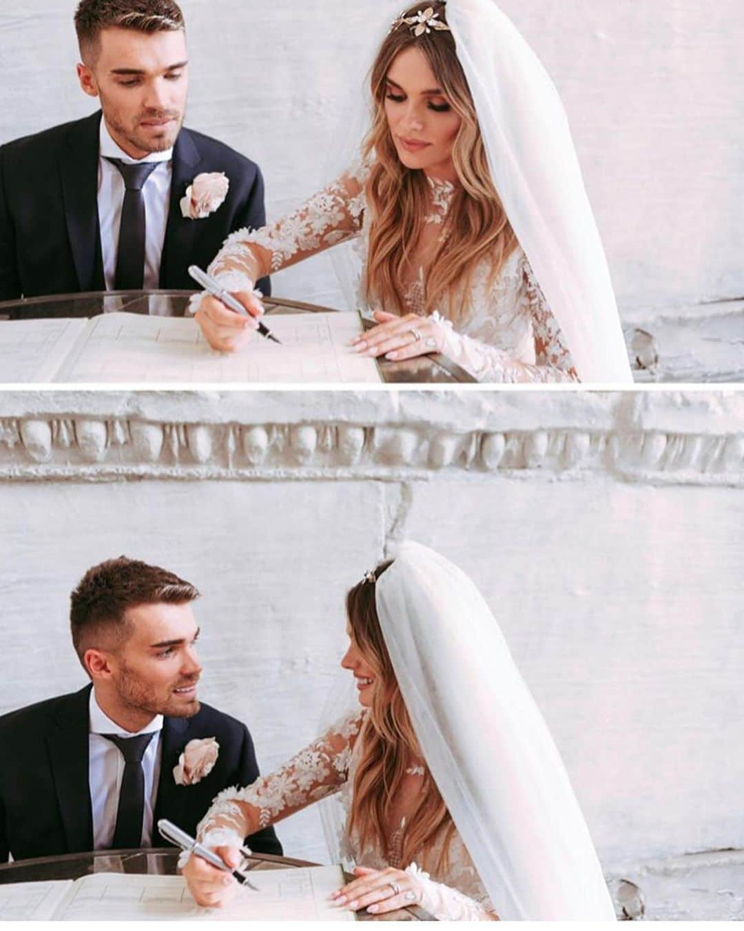 Wedding ?さんのインスタグラム写真 - (Wedding ?Instagram)「Beautiful wedding 💗💗💗 bride @chloelloyd groom @joshcuthbert dress @galialahav  ph @annafowlerphotog MUA @nikki_makeup . . . . . . . . .  #dress #makeup #hairstyle #vestido #weddingdecor #decoracaocasamento #justmarried #weddingtrends #wedding #bride #bridetobe #noiva  #vestidodenoiva #weddingdress #weddinggown  #casamento #honeymoon #luademel #destinationwedding#weddinginspiration」8月9日 18時16分 - weddingideas_brides