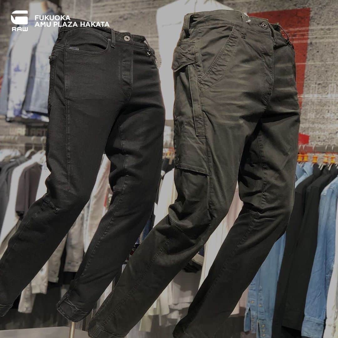 のインスタグラム：「. . 【NEW ARRIVALS】  CITISHIELD 3D CARGO SLIM TAPERED　(手前) No.D14494-5126-995  CITISHIELD 3D SLIM TAPERED JEANS　(奥) No.D14456-B479-A840  G-Star RAWストアで展開中！  #GStarRAW #ジースターロウ #GStarRAWjapan #新作 #newarrival #ジーンズ #デニム #立体裁断 #3dデニム #gstarrawstore_amu #アミュプラザ博多」