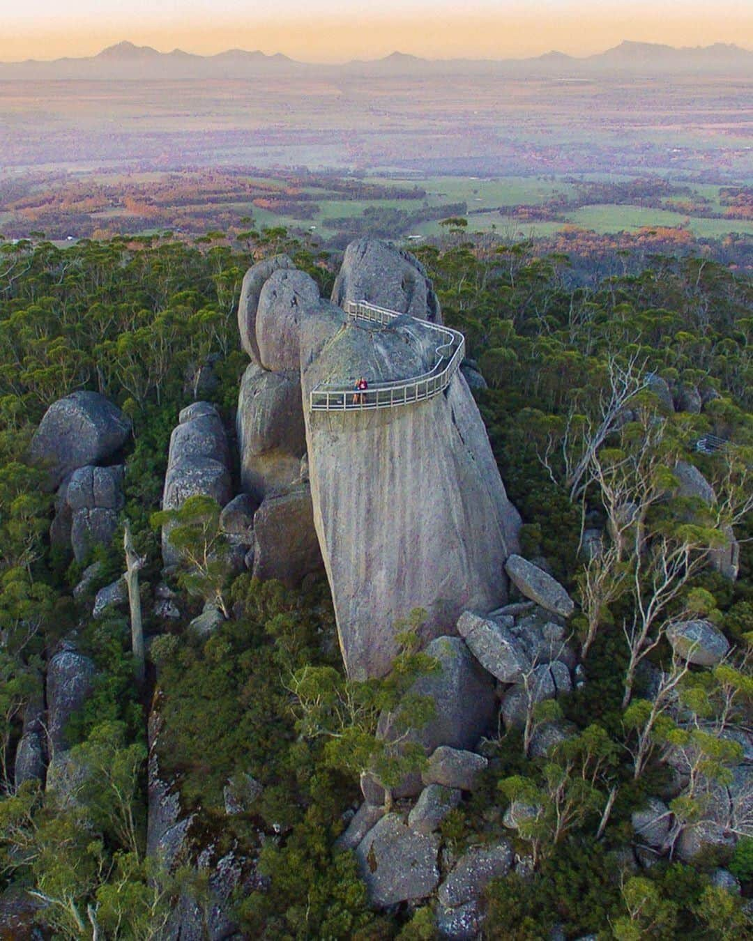 Australiaさんのインスタグラム写真 - (AustraliaInstagram)「Found: The ultimate top spot to watch the #sunset in @australias_southwest. 🌄 @hilaryl_ hiked up to #CastleRock’s #GraniteSkywalk, a suspended walkway on a huge granite outcrop overlooking #PorongurupNationalPark. This @westernaustralia national park has a unique range of 12 peaks that’s home to many Aussie plants and animals, just a 45-minute drive from #Albany. Our tip: Wear your best hiking shoes for this return walk, as you need to scramble over some rocks and climb a ladder to get to the top; we guarantee the view is well worth it.  #seeaustralia #justanotherdayinwa #australiassouthwest #thegreatoutdoors #travel」8月9日 20時00分 - australia