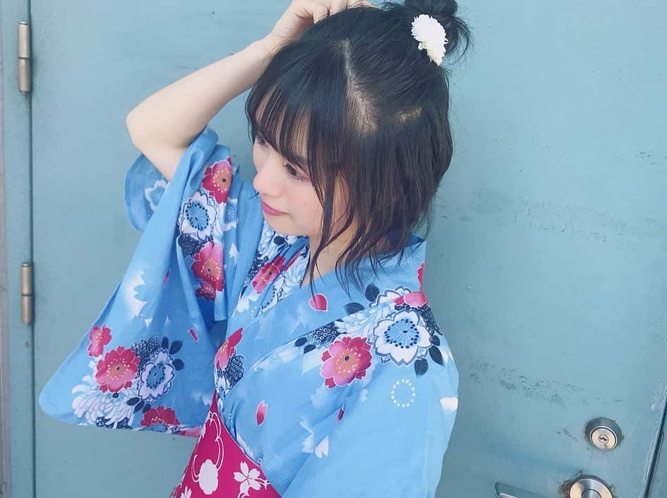 高倉萌香さんのインスタグラム写真 - (高倉萌香Instagram)「. 浴衣ちゃん🐳 今年は涼しげな色の浴衣です💙 .」8月9日 21時38分 - takakura_moeka_ngt48