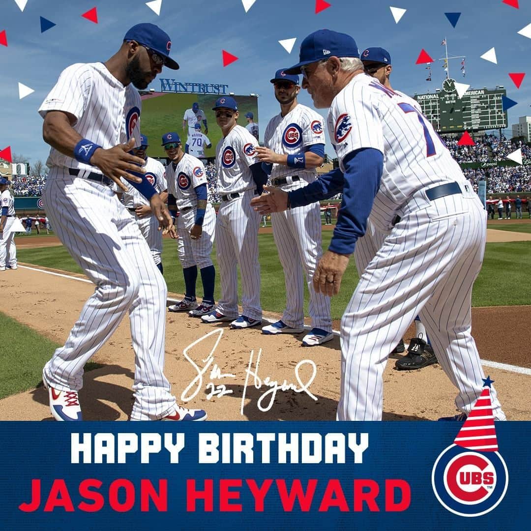 シカゴ・カブスさんのインスタグラム写真 - (シカゴ・カブスInstagram)「Happy 30th birthday to @jheylove22, a leader on and off the field! 🤟 #EverybodyIn」8月9日 22時00分 - cubs