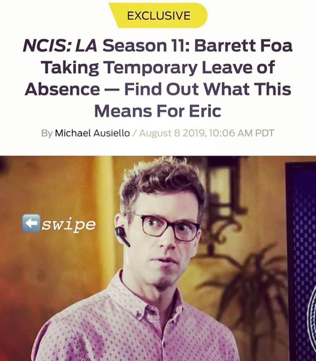 バーレット・フォアさんのインスタグラム写真 - (バーレット・フォアInstagram)「Missing my NCIS: Los Angeles family so much right now as they dive into what is sure to be an incredible and unforgettable Season 11. Meanwhile, I’ll be flexing some different muscles by diving into this complex and beautiful Pulitzer Prize-winning play.  Missing you, Renée, Dani, Eric, Chris, Todd, and Linda. Don’t worry, I’ll be back in Oct!  #ncisla  #AngelsInAmerica #play #creativity #theatre #theater #repstl #cbs #family」8月9日 22時05分 - barrettfoa