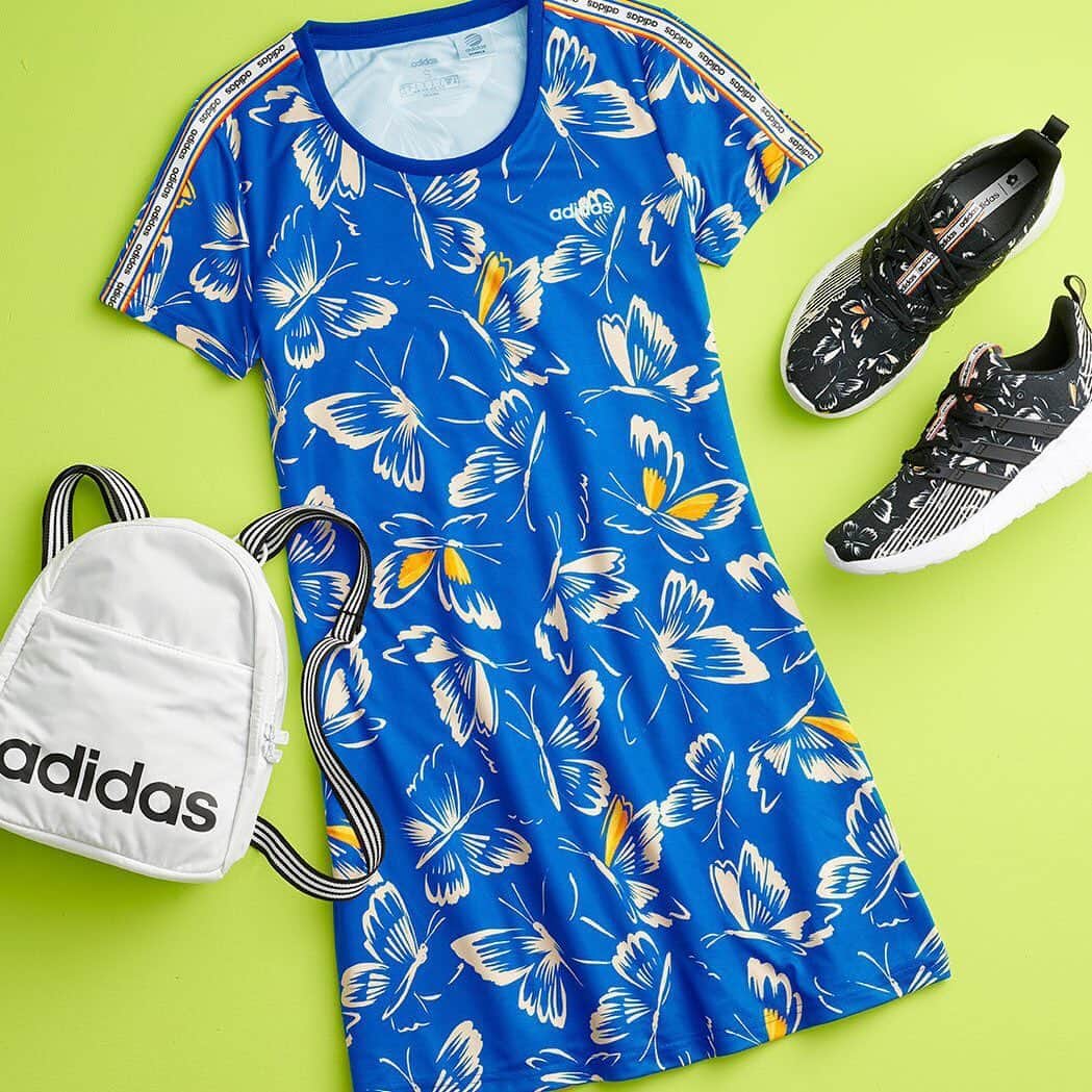 ロック&リパブリックのインスタグラム：「Your next-level athleisure #ootd is here. Save 25% on select adidas x Farm styles and more through 8/11. #Kohls」