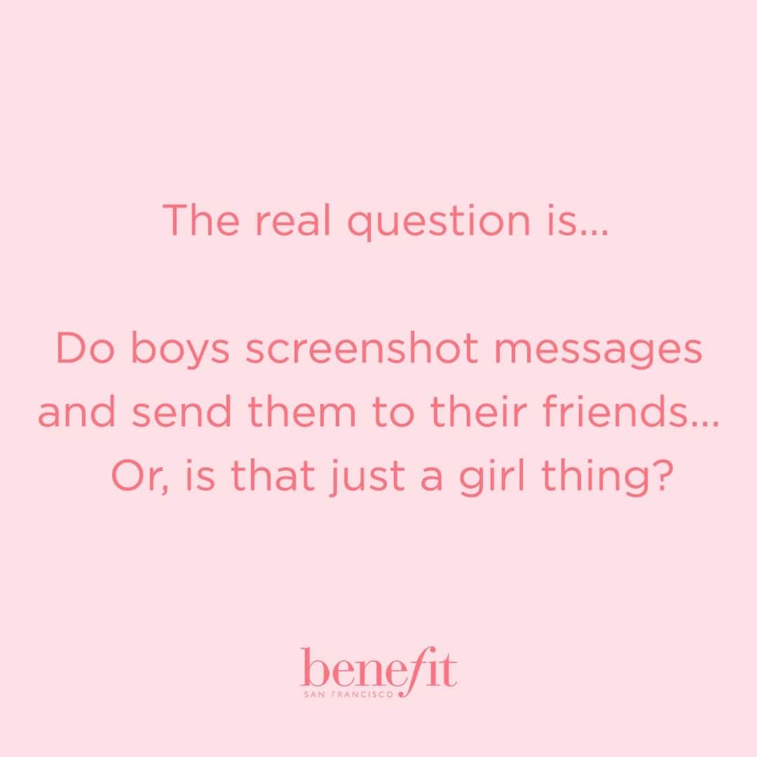 Benefit Cosmetics UKさんのインスタグラム写真 - (Benefit Cosmetics UKInstagram)「We all have that group chat, you know the one 😉 #benefit . . . 📷 Image Description: The real question is... Do boys screenshot messages and send them to their friends... Or is that just a girl thing?」8月10日 4時11分 - benefitcosmeticsuk
