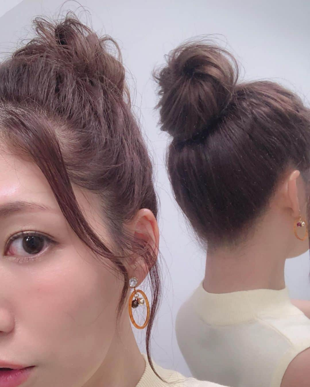 穂川果音さんのインスタグラム写真 - (穂川果音Instagram)「<hair style>  久々にお団子スタイル🎑♪ 首回りをスッキリさせて暑さ対策です♡  イヤリング→ @leange_pippi  #アベプラ #abematv  #weather #weatherforecast #気象予報士 #穂川果音 #instastyle #instahair  #ヘアアレンジ #巻き髪 #hair #hairstyle #hairarrange #ほかのん #hairstyles #お団子ヘアー #hairstyling #おしゃれ #お団子アレンジ #夏コーデ #お団子ヘア #アップスタイル」8月10日 5時07分 - hokawakanonn