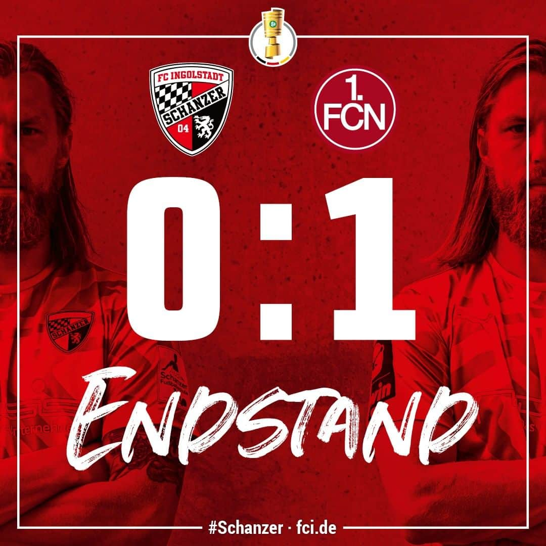 FCインゴルシュタット04さんのインスタグラム写真 - (FCインゴルシュタット04Instagram)「ES HAT NICHT SOLLEN SEIN...😕😔 Unsere #Schanzer bieten dem Club über die gesamte Spielzeit die Stirn & verlieren ganz unglücklich durch einen späten Treffer von Nürnbergs #Dovedan mit 0:1. Kopf hoch, Jungs 💪 Das war trotzdem ein richtig toller Auftritt👊⚫🔴 . . #Endstand #FCIFCN #DFBPokal #Pokal #KOSpiel #Flutlicht #GermanCup #Cup #FCI #FCN #Nürnberg #Bayern #Bavaria #FCIngolstadt #Ingolstadt #Fussball #Soccer #football #Spieltag #Heim #Home #Dahoam #Support #fans #gemeinsam #SchanzerdassindWIR #fight @dfb_pokal」8月10日 5時37分 - dieschanzer