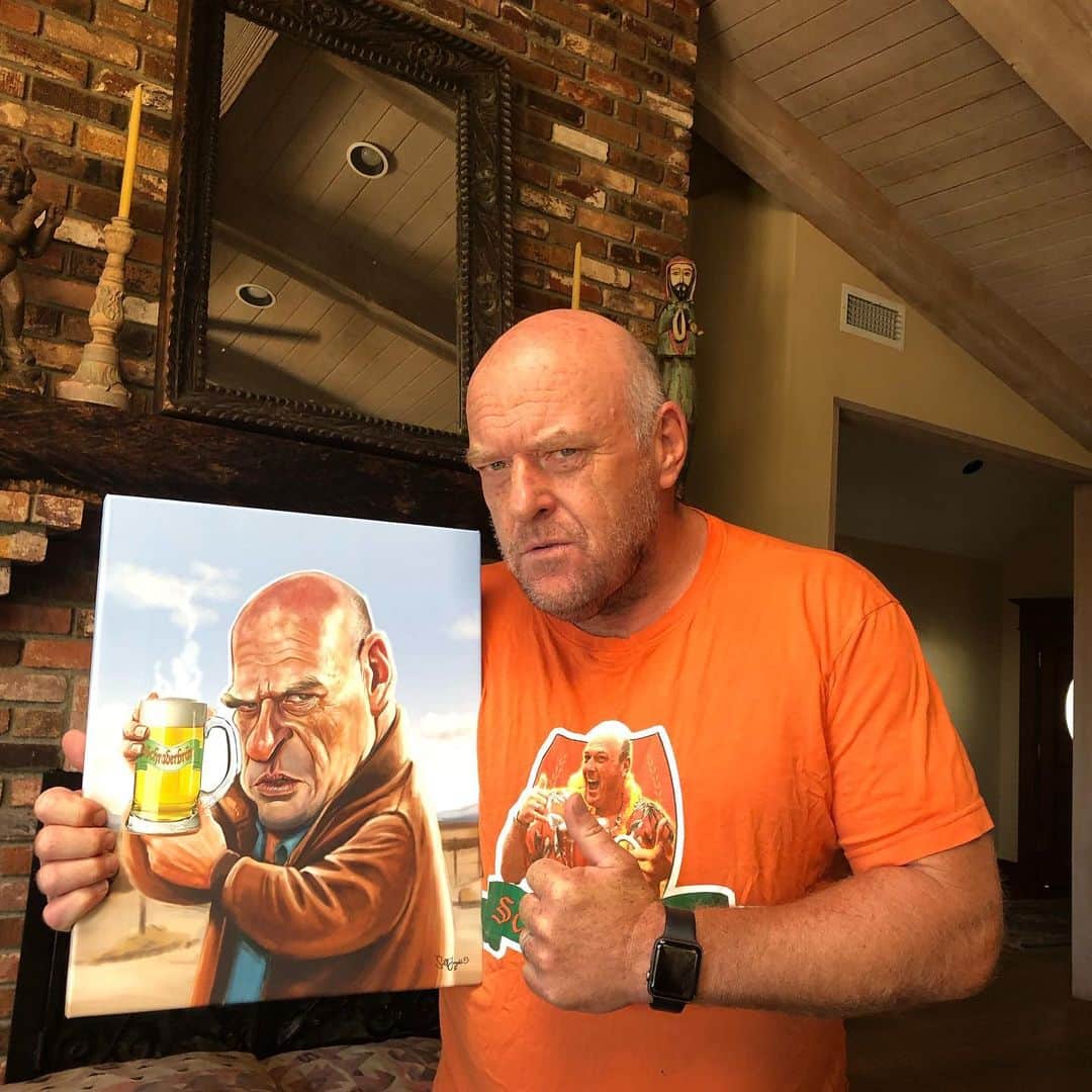 ディーン・ノリスのインスタグラム：「So got this in the mail today from @niall.oloughlin.artist  Love it! @schraderbrau_bb」