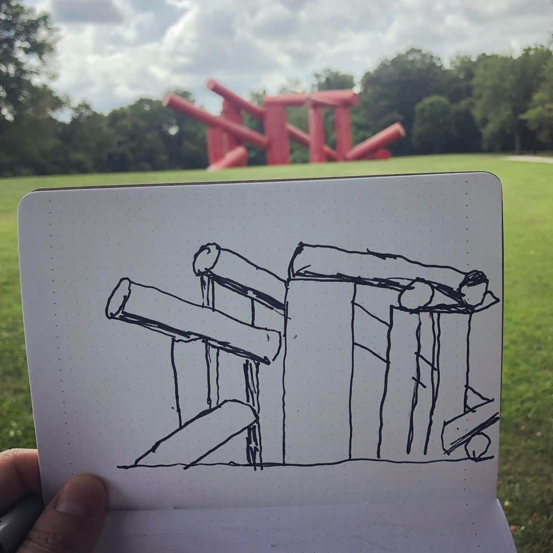 Jason G. Sturgillさんのインスタグラム写真 - (Jason G. SturgillInstagram)「Even after going to St. Louis for the last couple decades, I hadn’t heard of Laumeier Sculpture Park until recently. Finally got a chance to go and make some really crude drawings of the fantastic sculptures out there. Bit of advice, don’t ever try to go with young children 😒.」8月10日 6時31分 - jgspdx