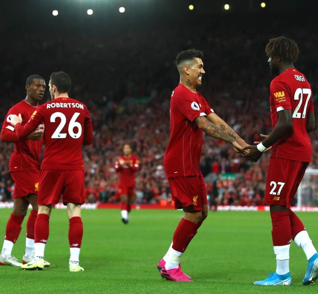 ジョルジニオ・ワイナルドゥムさんのインスタグラム写真 - (ジョルジニオ・ワイナルドゥムInstagram)「Good way to kick off the new @premierleague season, Reds! 💪🏾 4 goals and our first 3 points in the pocket.👌🏾🔴 #LFC #LIVNOR」8月10日 7時00分 - gwijnaldum