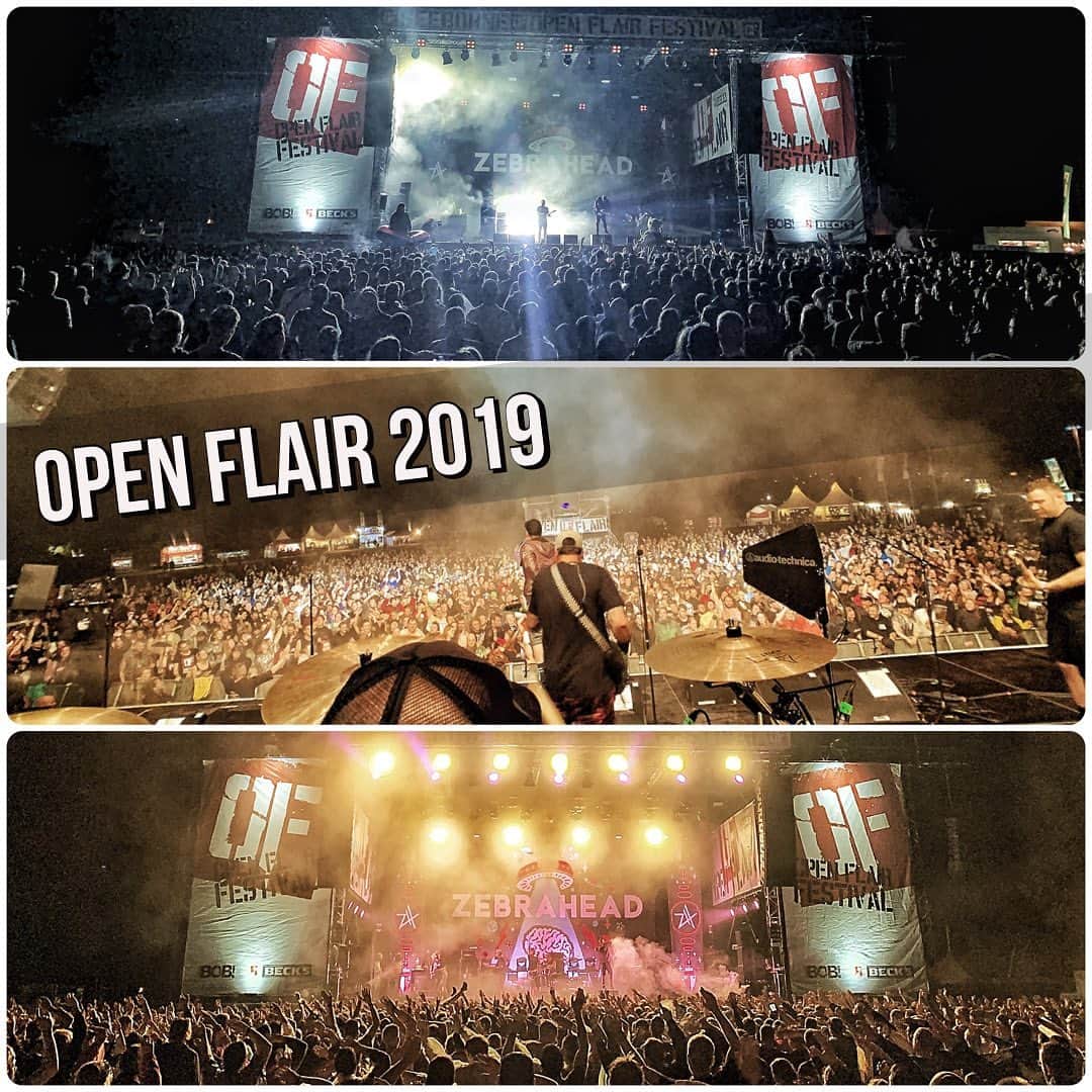 Zebraheadさんのインスタグラム写真 - (ZebraheadInstagram)「Goddamn @openflair !! You were fucking awesome even in the Fucking rain!!! Til next time friends!!! Tomorrow is @roccodelschlacko 15:30-16:20 on the main stage!! Let's keep the party train rolling!! #Zebrahead #braininvaders #evhgear #deanmarkley #openflairfestival #roccodelschlacko #germany🇩🇪」8月10日 9時12分 - zebraheadofficial