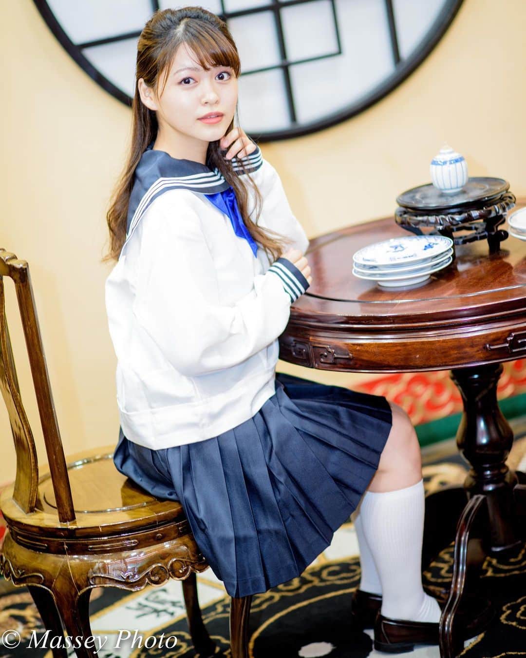 のインスタグラム：「. . . 「ハコスタジアム東京」で撮った写真です。 モデルは、ひかりちゃんです。 It is a picture taken in the studio “HACO STADIUM TOKYO.one”. Her name is Hikari. . . #ポートレート #ポートレート女子 #ポートレートモデル #ポートレート撮影 #ポートレート部 #ポートレイト #ポトレ #被写体 #モデル #被写体モデル #写真部 #東京カメラ部 #サロンモデル #セーラー服 #撮影会モデル #撮影会の女神さま #portrait #excellent_portraits #girlsphoto #cute #lovers_nippon_portrait #portrait_perfection #portraitphotography #japanesegirl #japanesemodel #model #tokyogirl #good_portraits_world #모델촬영 #인물사진」