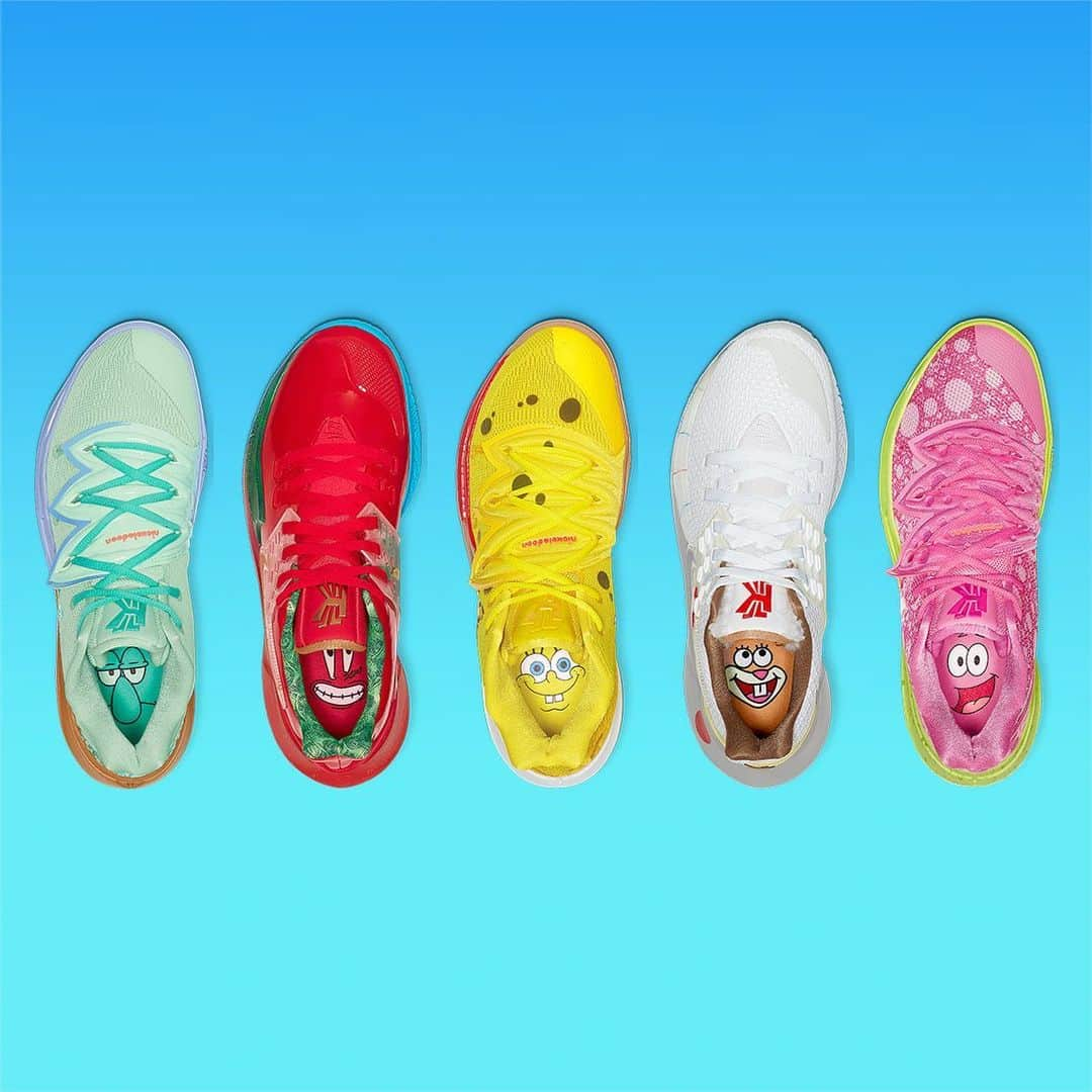 Sneaker Newsさんのインスタグラム写真 - (Sneaker NewsInstagram)「The full SpongeBob Squarepants x Nike Kyrie collection is dropping on August 10th. Hit the link in our bio for store links. Apparel and accessories are available now.」8月10日 10時40分 - sneakernews