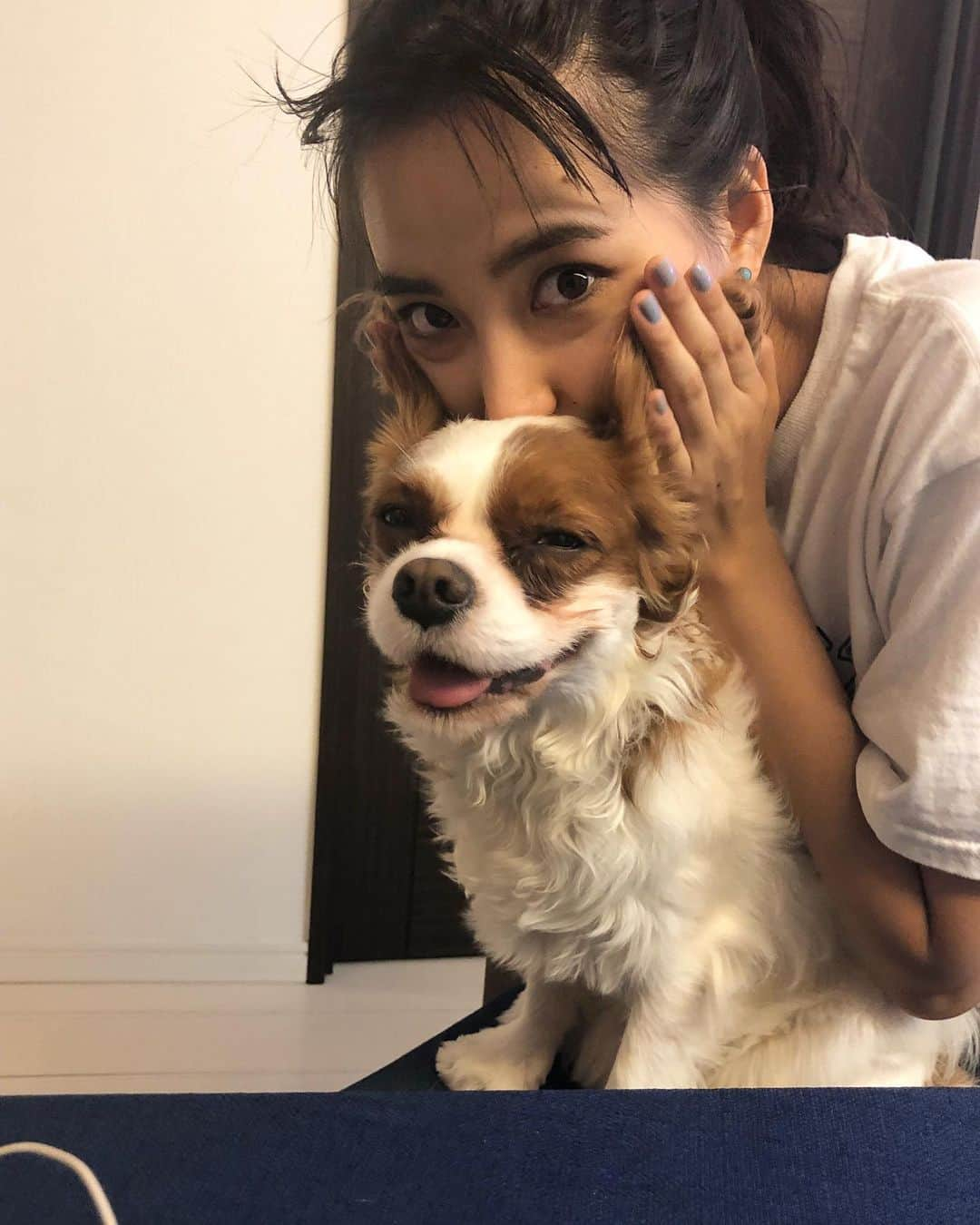 奥山春香さんのインスタグラム写真 - (奥山春香Instagram)「くるたんとむぎさんにあったとき🐾」8月10日 10時50分 - corvetteharuka