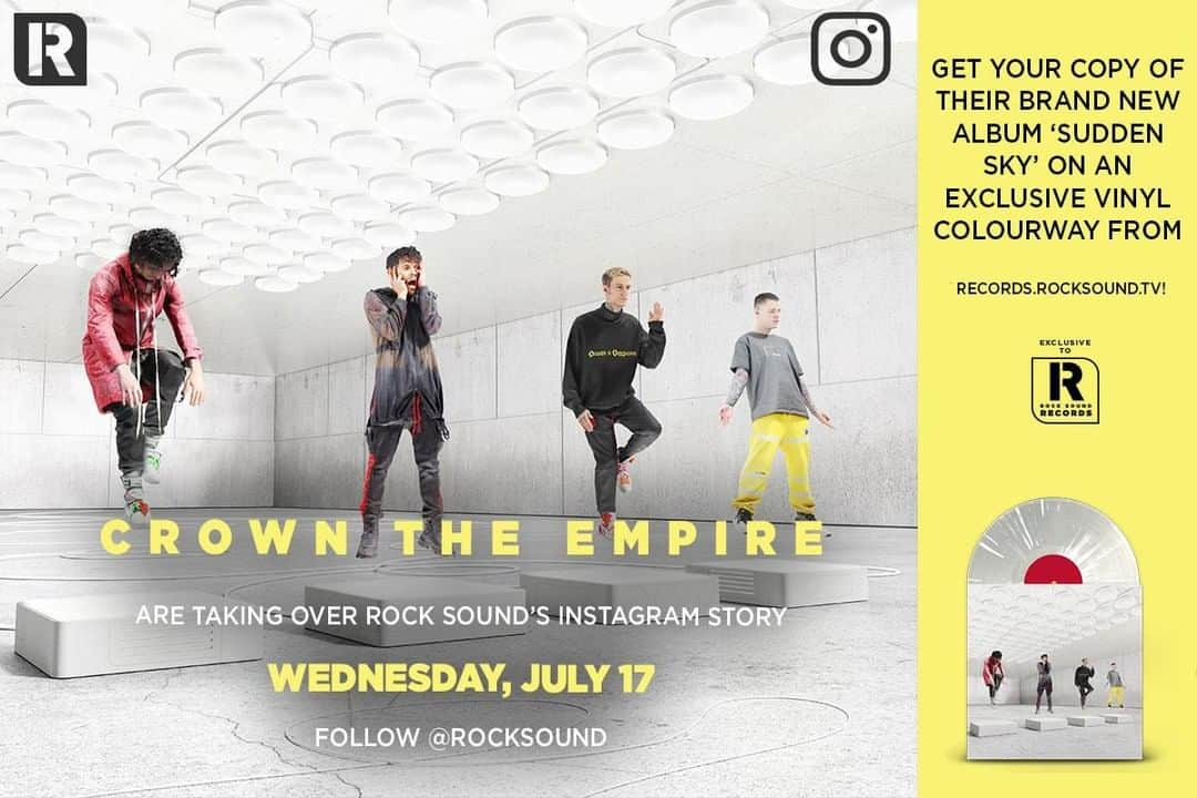 Rock Soundさんのインスタグラム写真 - (Rock SoundInstagram)「Today! All day! Crown The Empire are taking over our Instagram story! Follow along with the fun!」7月17日 18時47分 - rocksound